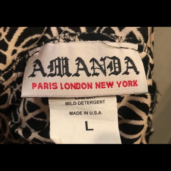 DRAPE ACETATE JACKET, B&W Graphic Circles, Size L - Picture 3 of 3